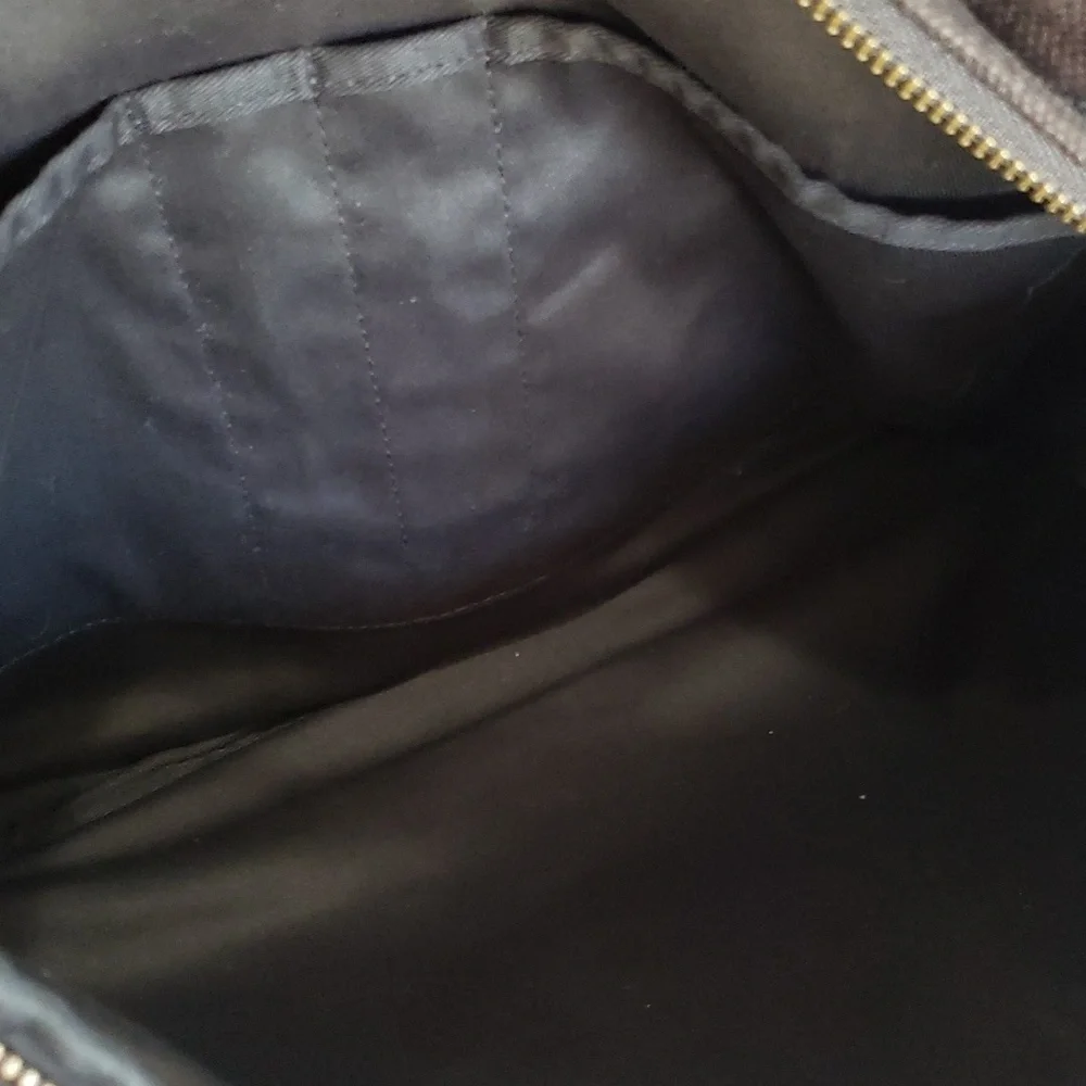 Fossil black canvas messages bag
